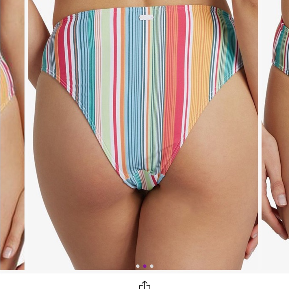 Roxy Mexi Stripe high leg and waist bottoms - Picture 2 of 4